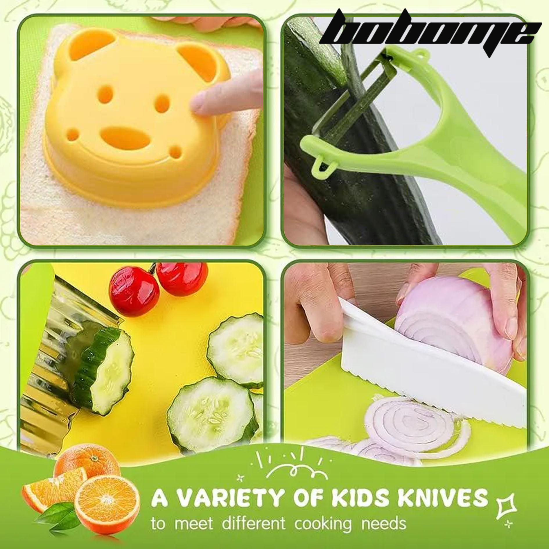Kid 32 Pcs Safe Kitchen Knife Set - For Vegetables , Fruits, cheese and other foods Block Kitchen Knives Knife Block Kitchen Knives for Chrismas Gift