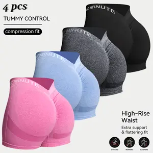 HIJESSE Women's Yoga Letter "V" Back Sports Fashion Shorts, Skin-Friendly & Versatile, High Elasticity Abdomen Shaping & Hip Lifting, Indoor/Outdoor Yoga Casual Shorts, Suitable for Spring and Summer Wear