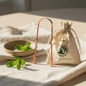 Savonolas Copper Daily Oral Tongue Scraper