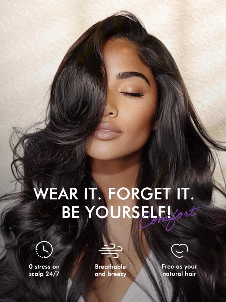 Luvme All-Day Comfort™ Wig 180% Density Layered Light Yaki Straight / Loose Body Wave Glueless 7x6 Closure HD Lace Human Hair Wig Pre-Cut Lace