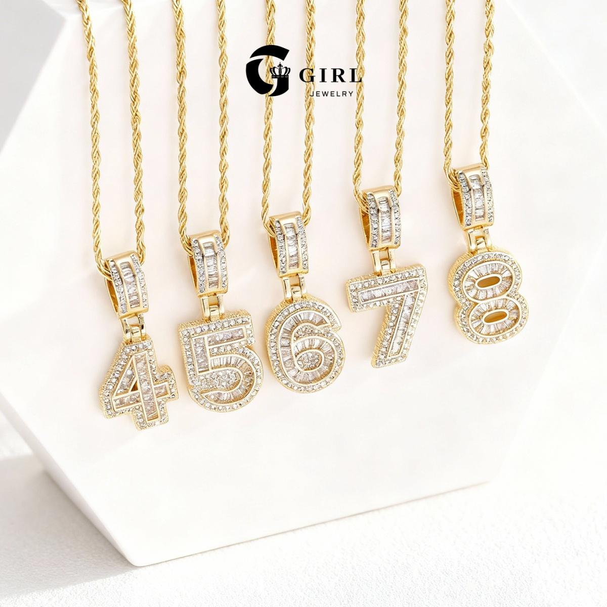 GGIRL Number Pendant Brass 18K Gold Plated 0~9 lucky Number Necklace for Men and Women - Number 0-9 Pendant 23.6 inch Chain Gift for Holiday Haul Christmas Birthdays Anniversaries GGIRL Number Pendant Brass 18K Gold Plated 0~9 lucky Number Necklace for Men and Women - Number 0-9 Pendant 23.6 inch Chain Gift for Holiday Haul Christmas Birthdays Anniversaries