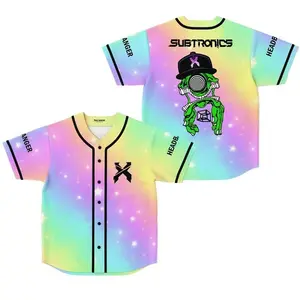 Headbanger Subtronics Cyclops Baseball Jersey EDM Music Shirt, EDM Festival Family Gift, Unisex Breathable Men's Jersey, 420 Lover Graphic Shirt, Gift For Baseball Fan EDM Electronics Music