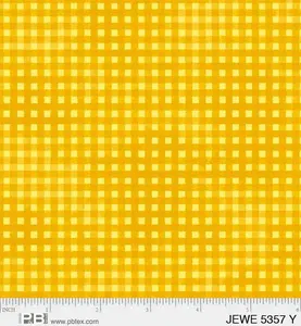 Jewel Gingham Yellow – 43/45" Wide – 100% Cotton – P&B Textiles