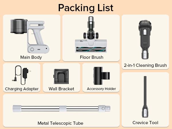 Cordless Vacuum Cleaner - IMOOY Pink/Black&White Vacuum for Home with 80000 RPM High, 8-in-1 Lightweight Stick Vacuum, Rechargeable Battery, Up to 40 Mins Runtime, for Carpet and Hard Floor Pet Hair