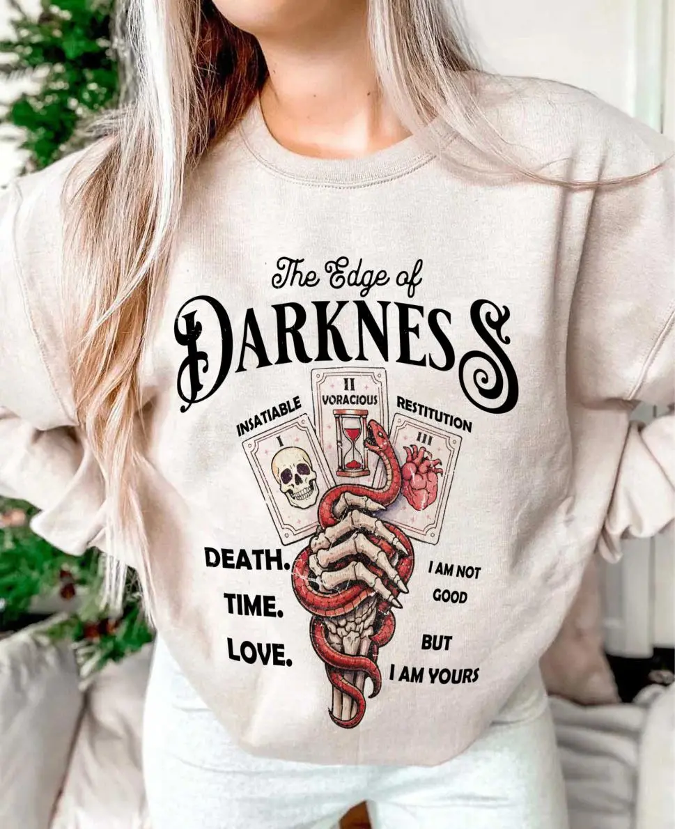 The Edge of Darkness Sweatshirt, Insatiable, Voracious, Restitution, Leigh rivers, Book lover gift, Bookish shirt, officially licensed, Leigh rivers book, books, romance books, the edge of darkness, Leigh rivers, dark romance, kade Mitchell,