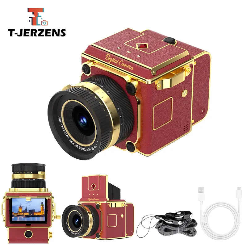 T-JERZENS Compact Digital Camera with 16X Digital Zoom, 2.0 Inches AVI Display, ABS Plastic Body, Portable Retro Point & Shoot for Beginner Teen Boys, Birthday Christmas Gift (summerwins)