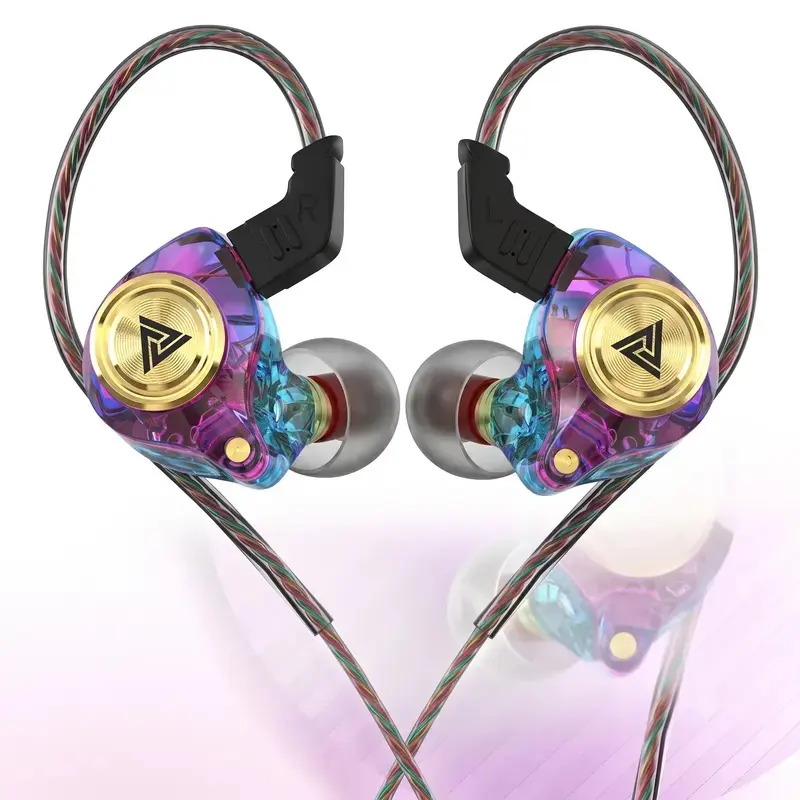 QKZ AK3 Wired In-Ear Gaming Earbuds with 3.5 mm Jack, Durable Noise Cancelling, HiFi Heavy Bass Subwoofer, Built-in Mic for Gaming & Daily Use High-Quality Audio Headphones, Stereo
