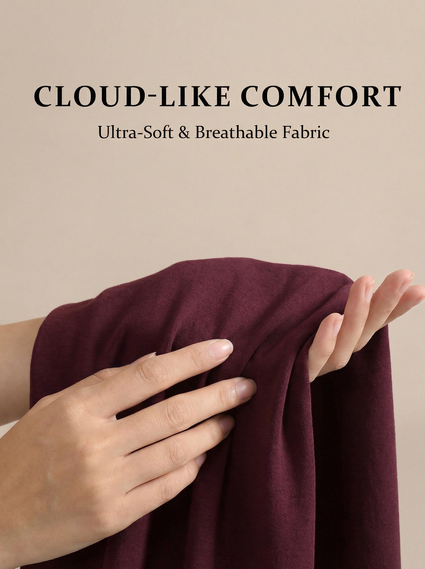 KatchMe Women's Casual Solid Color Loose Long Sleeve Top & Exposed Stitches Trousers Co-ord, Lightweight Round Neck Top & Wide Leg Trousers Two Piece Outfits KatchMe Women's Casual Solid Color Loose Long Sleeve Top & Exposed Stitches Trousers Co-ord, Lightweight Round Neck Top & Wide Leg Trousers Two Piece Outfits