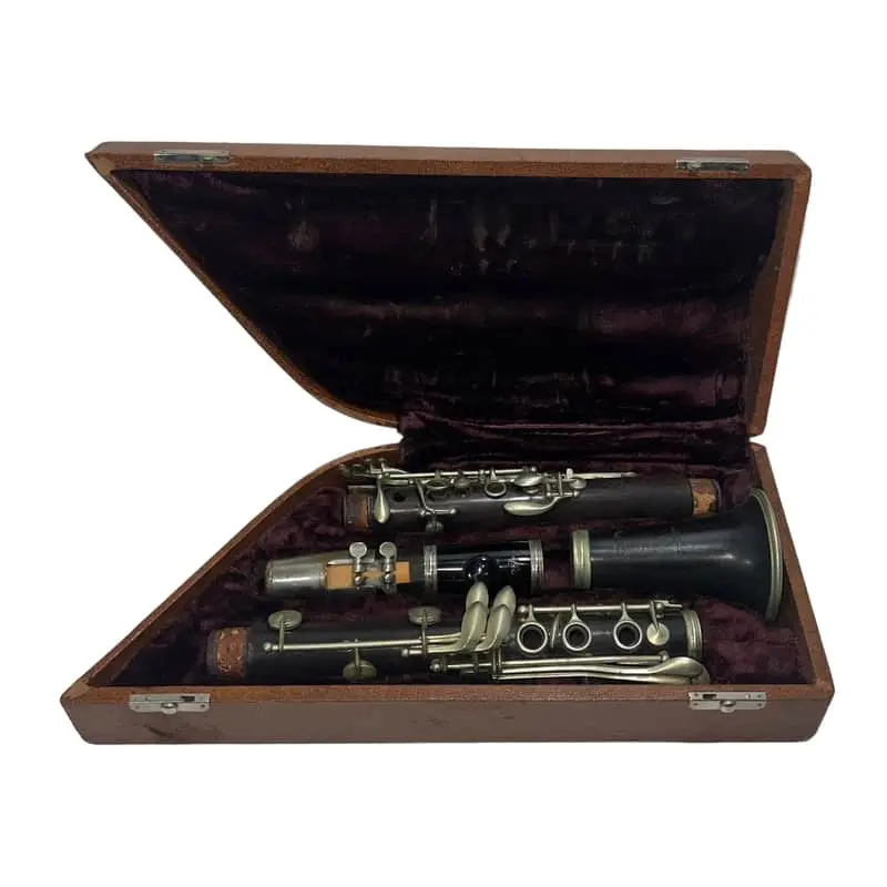 Rare Auguste Buffet Evette Paris Wooden Clarinet Serial 913 France Antique w/ Case