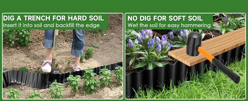 GOTGELIF Corrugated Metal Garden Edging, 6" x20FT Galvanized Steel Landscape Edging Border, Flexible & Cuttable & DIY Shape & Rust-Resistant, Easy to Install for Flower Bed, Lawn, Vegetable Garden GOTGELIF Corrugated Metal Garden Edging, 6" x20FT Galvanized Steel Landscape Edging Border, Flexible & Cuttable & DIY Shape & Rust-Resistant, Easy to Install for Flower Bed, Lawn, Vegetable Garden