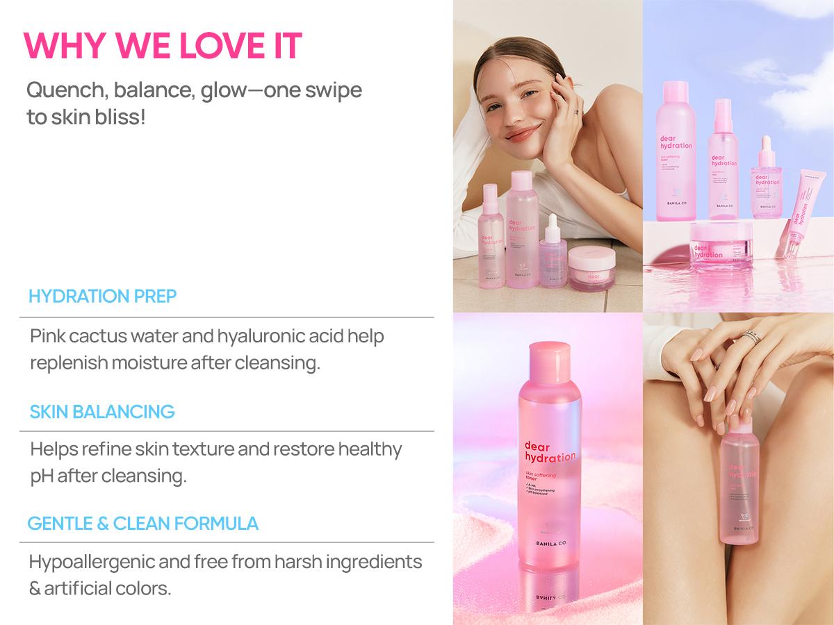 Dear Hydration Skin Softening Toner - Gentle Moisturizer for Skin Repair Hydrate Moisturizing