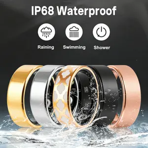 Smart Ring for Women & Man, Health Fitness Tracker,IP68 Waterproof Sleep Monitoring with Charging Case and Ring Protector,Remote Photography,Body Detection Finger Ring,No Subscription Fee for iPhone&Android,Wearable Devices