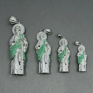 GREEN SAN JUDITAS 3D PENDANT Cz Stones