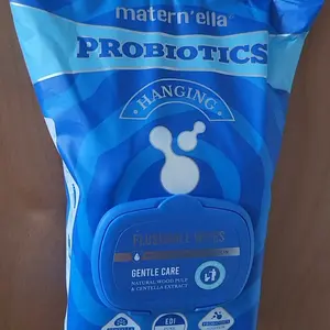 Matern’ella Biodegradable Flushable Wet Wipes with Probiotics, Fragrance Free, XL Size Adult Wipes Made of Plant Based Fibers, Alcohol Free, Butt Wipes, 240/640 Total Wipes | Sustainable Hygiene, Soft & Mild Formula,wet toilet paper
