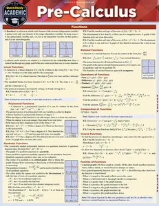 Pre-Calculus: A Quickstudy Reference Guide -- Ken Yablonsky, Poster