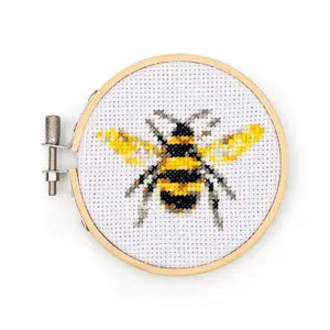 Mini Cross Stitch Embroidery Kit - Bee