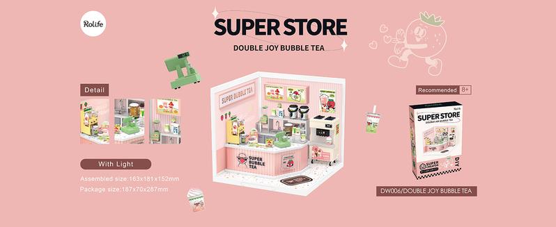 Rolife Super Creator DIY Miniature House Kit 100 Pieces Plastic Dollhouse Candy House Model Building Set with LED Lights for Kids & Adults 14+ Perfect for Cosplay Games and Birthdays