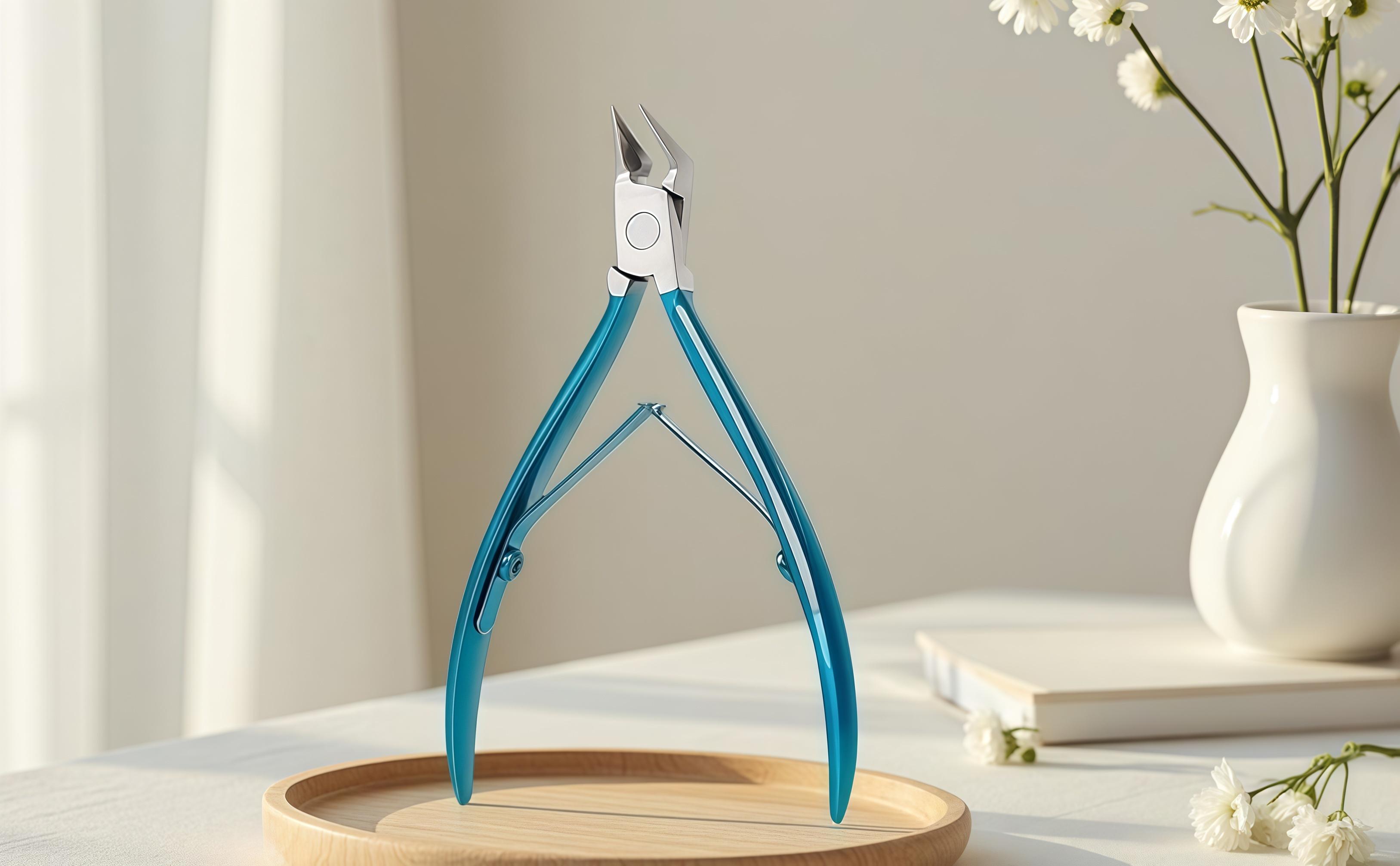 LMMAKE Professional Ingrown Toenail Clippers - 120° Angled Stainless Steel Nail Clippers For Thick/Hard Nails, Double Spring Design, Precise Groove Trimming Tool For Home Pedicure (Blue), Enabling Easy Ingrown Access And Smooth, Split-free Cuts.