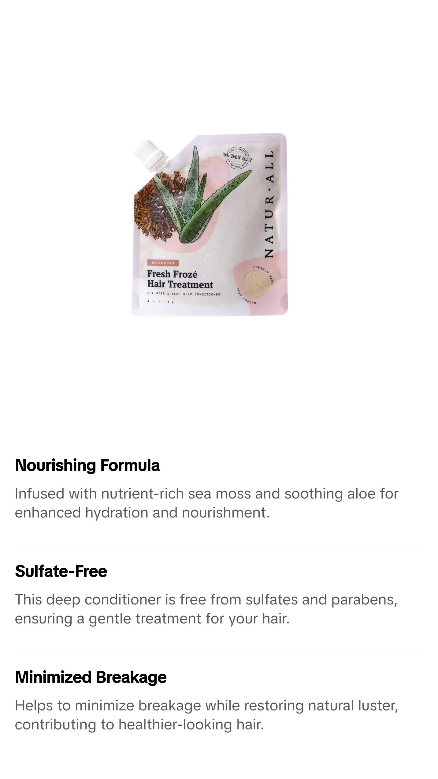 Restoring Fresh Frozé Treatment with Sea Moss + Aloe Jelly Conditioner Haircare Conditioner Haircare