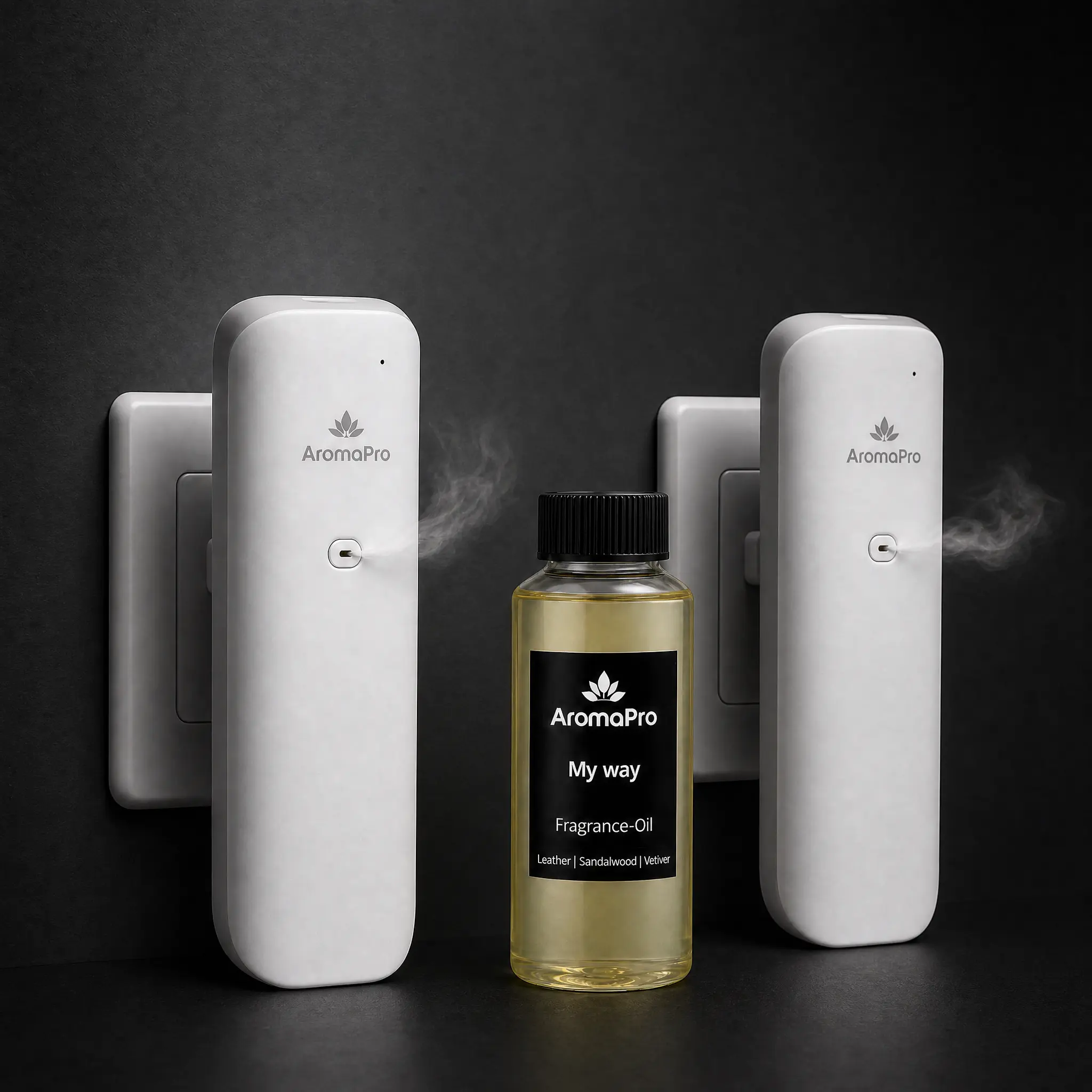 AromaPro Luxury Trio Limited Edition Home Fragrance Set - 2 Scent Diffusers, 500ml Refill for Room Scenting