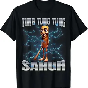 Winter outfit 100%25 Cotton Unisex Tung Tung Tung Sahur T-Shirt women graphic shirts