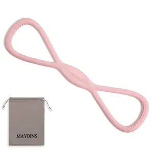 MAYBINS Figure-8 Resistance Band, Elastic Exercise Band for Upper Body Workouts, Arms Chest and Back Training, Portable Fitness Band for Home Gym and Daily Exercise