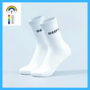 Crew Socks Crew sock fit Ribbed material  logo Cuffed rib support sock non-slip football sock