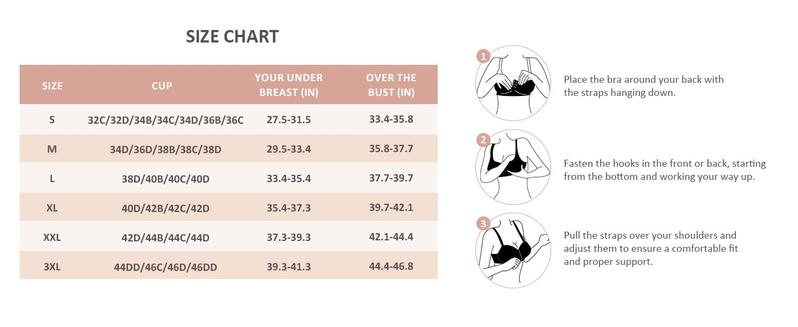 FeelinGirl Post Surgery Compression Bra for Women's Front Closure Bra with Adjustable Straps Wirefree Bra Soft Spandex Nylon Shapewear Tops Springtok