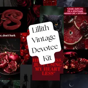 Lillith Worship Vintage Bundle, Vintage Witchcraft Tools, Dark Goddess Bundle, Lillith Devotee Kit, Lillith Devotee Witchcraft Kit