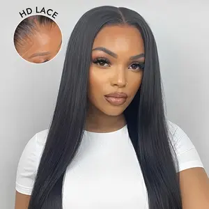 [HD LACE WIG] Wiggins Hair Straight HD Lace Front Wigs Human Hair Pre Plucked Hairline 13x4 Lace Frontal Wig Pre Bleached Knots