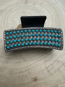 Western Faux Turquoise Cluster Hair Claw Clip