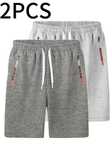 Men’s casual outdoor shorts, summer design with zippered pockets; minimalist multi-pocket styling for everyday wear, suitable for running, fitness, and travel. Made from 100% polyester fabric, machine washable, soft and comfortable.