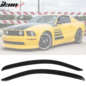 Window Visors for Ford Mustang 2005-2009 Slim Style Smoke Tinted Acrylic