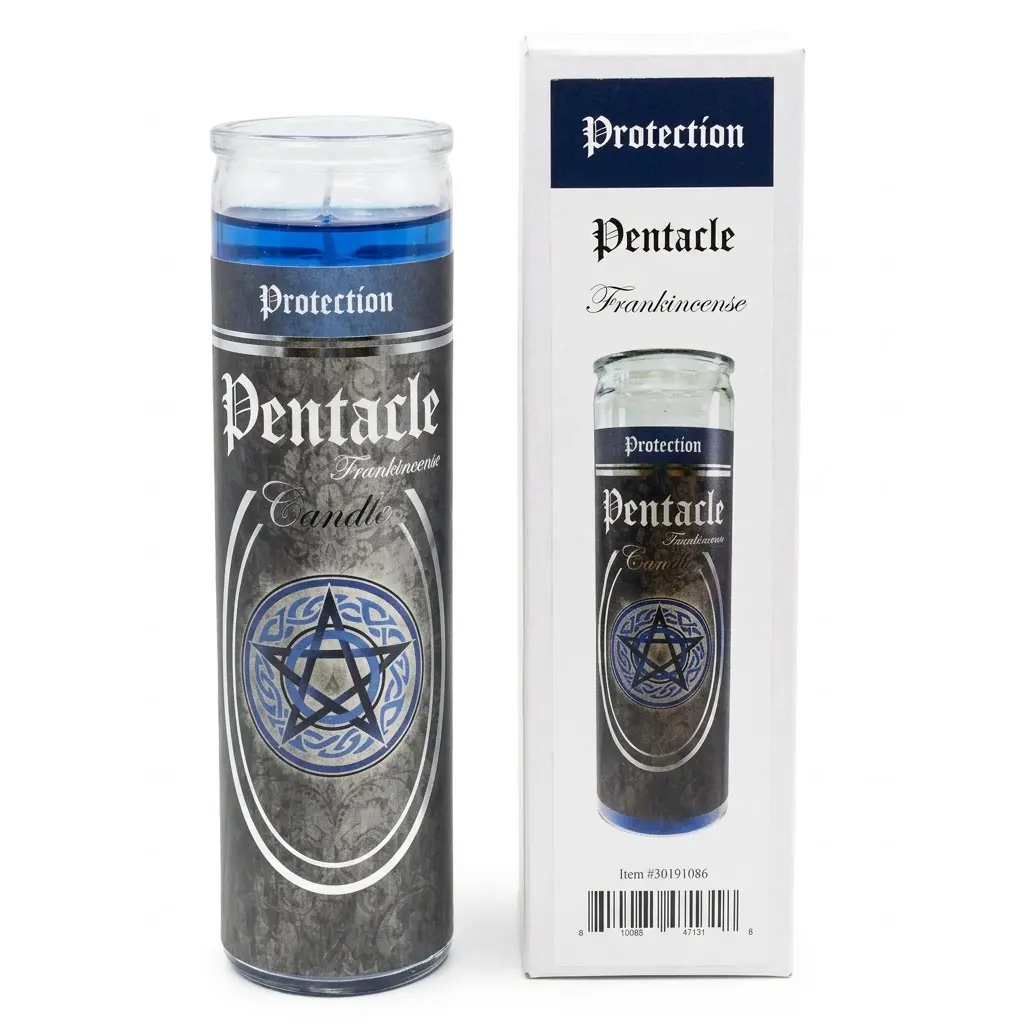 Pentacle Frankincense Jar Candle — 90-Hour Protection Vigil