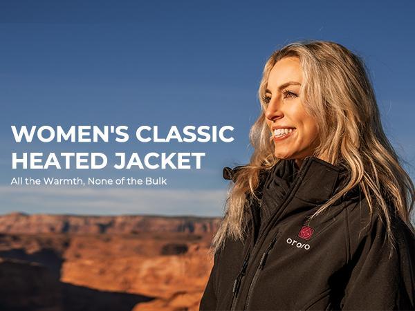 ororo Women's 3-Zone Classic Heated Jacket with Battery Pack and Detachable Hood ororo Women's 3-Zone Classic Heated Jacket with Battery Pack and Detachable Hood