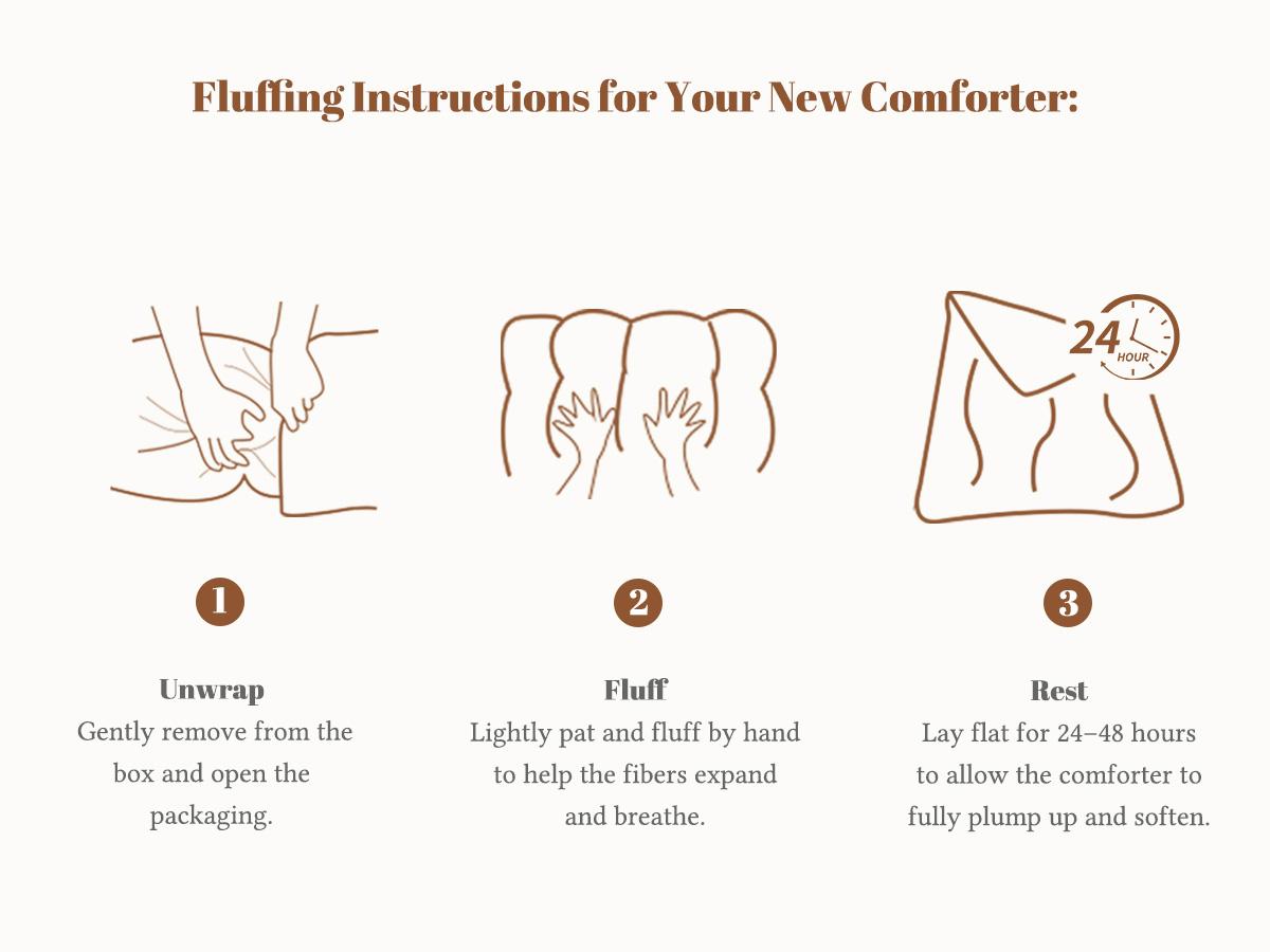 【BEDLORE】Wave Quilted Comforter Duvet Insert, Soft Down Alternative with Corner Tabs, All-Season Comforter, Machine Washable for Bedroom Use