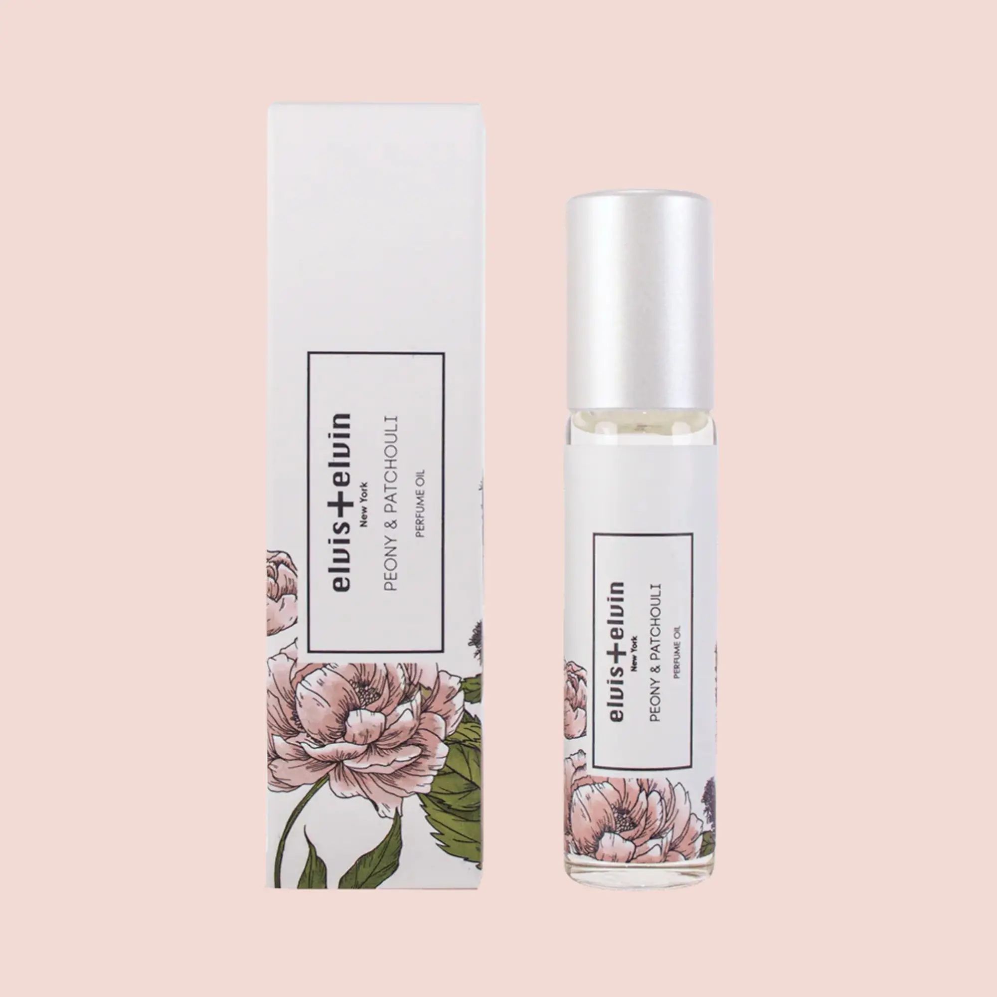 elvis+elvin | Peony & Patchouli Perfume Oil | Non-Alcohol Long-Lasting Scent for Absolute Sensuality Portable Fragrance Unique Blend Sparkling Scent Ideal for Any Occasion (0.3 lb)