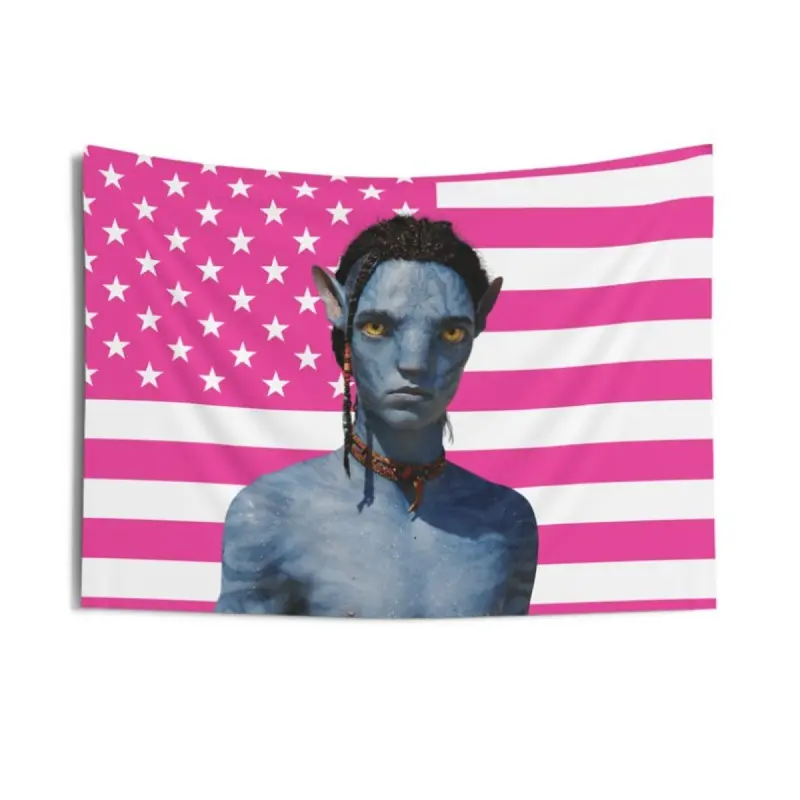 One piece. Lo'ak pink flag Avatar indoor wall decoration, suitable for decoration in living room, bedroom, office and bedroom.