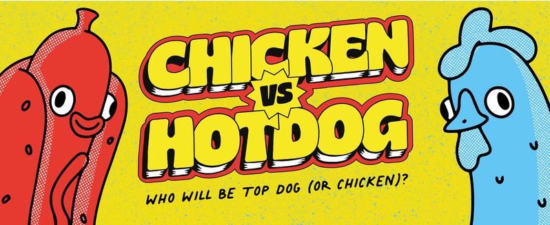 Big Potato Chicken vs Hotdog: The Ultimate Challenge Party Game for Kids, Teens, Adults and Flipping-Fun Families