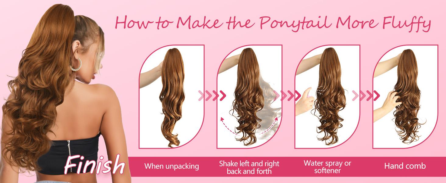 Vigorous Ponytail Extension 24 Inch Long Curly Wavy Claw Clip in Ponytail Hair Extensions,Synthetic Ponytail Hair Extension Clip in Hairpiece for Daily Use Vigorous Ponytail Extension 24 Inch Long Curly Wavy Claw Clip in Ponytail Hair Extensions,Synthetic Ponytail Hair Extension Clip in Hairpiece for Daily Use