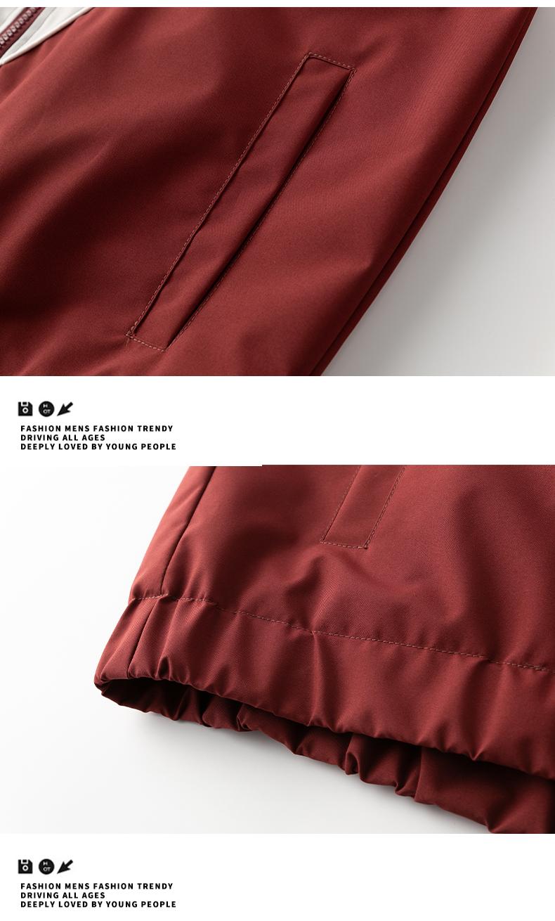 Men's Casual Stand Collar Jacket Features contrasting color trim detailing Windproof and abrasion-resistant surface Ideal for cycling, streetwear, and everyday casual wear Perfect layering piece for outerwear Streetwear apparel Coats Long Sleeve Menswear