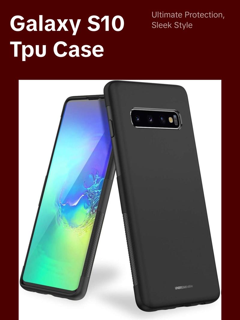 Samsung Galaxy S10 (6.1 Inches) – Ultra-Thin Frosted TPU Silicone Protective Case for Galaxy S10 [Shockproof, Scratch-Resistant & Anti-Fingerprint] ¨C Black