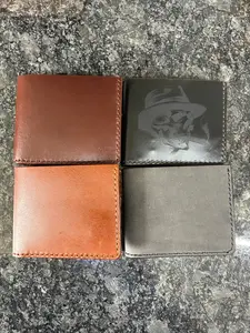 Handmade Crazy Horse water buffalo leather bifold wallet
