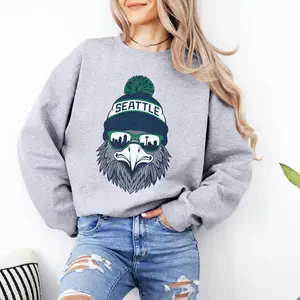 Seattle Football Mascot Graphic Sweatshirt, Seattle Football Game Day Sweatshirts for Fans