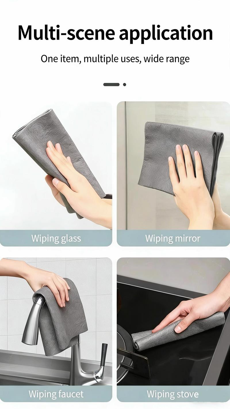 Magic Cleaning Cloth (10PCS) – Streak-Free Thickened Microfiber Cloth for Glass, Windows & Mirrors, Lint-Free and Highly Absorbent