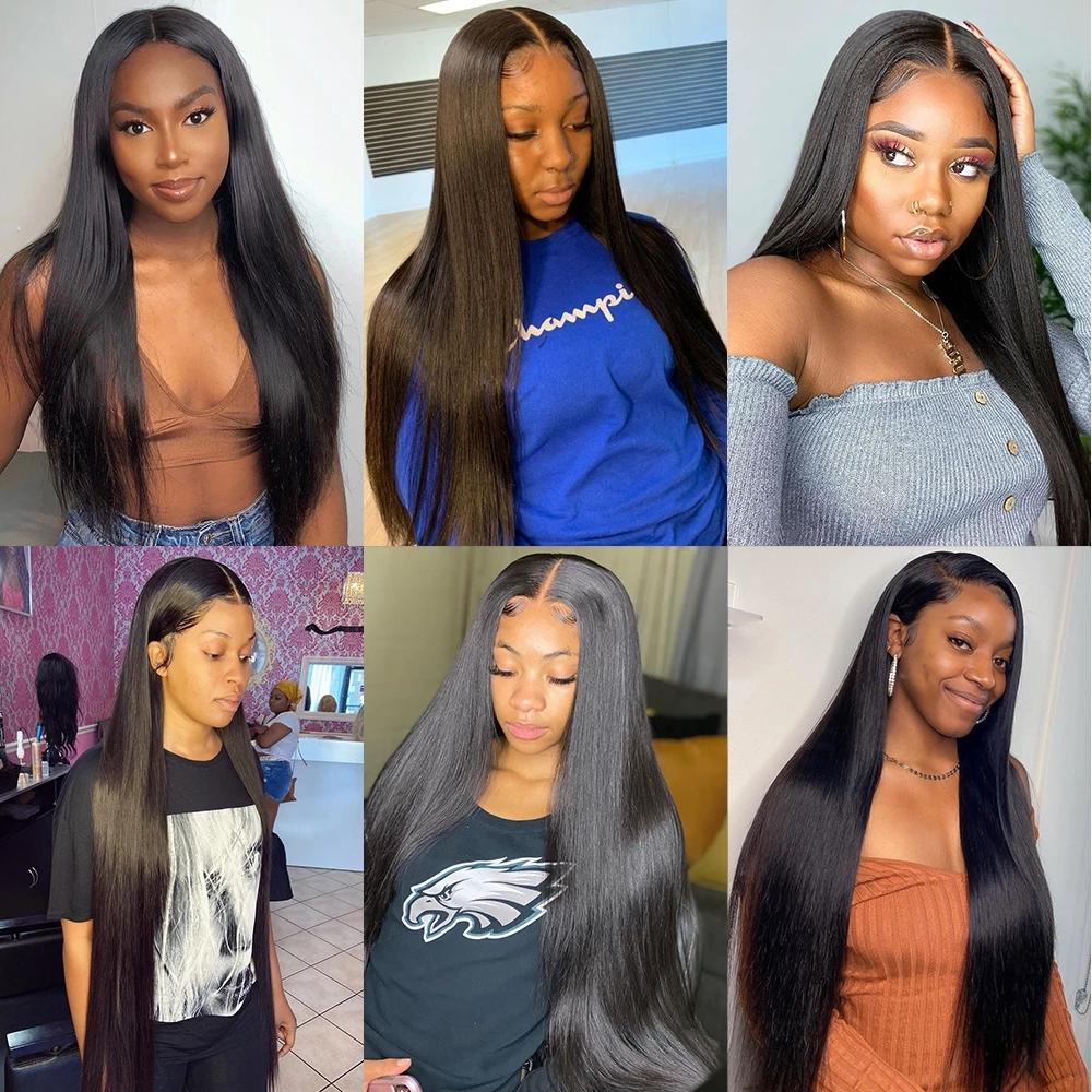 Bling Hair 13x6 Bone Straight Transparent Lace Front Human Hair Wigs For Black Women 13x4 Lace Frontal Wig Natural Wigs Indian Hair Wigs On Sale Clearance 180Density TikTokShopBlackFriday