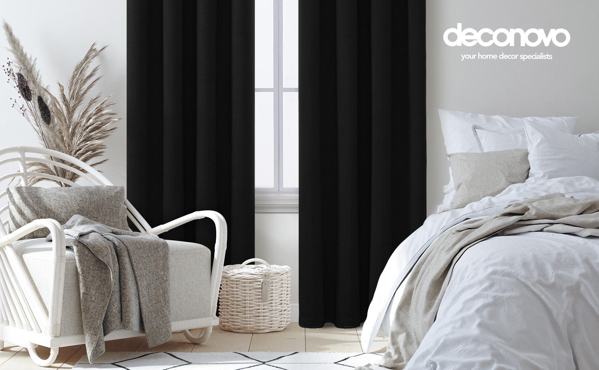 Blackout Curtains ( 1 Panel ) Deconovo Solid Room Darkening Thermal Insulated Blackout Grommet Window Curtain for Living Room