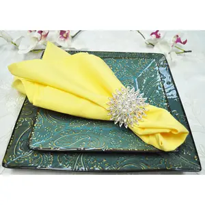 20"x20" Premium Polyester (240 GSM) Napkins - Canary Yellow (10pcs/pk)