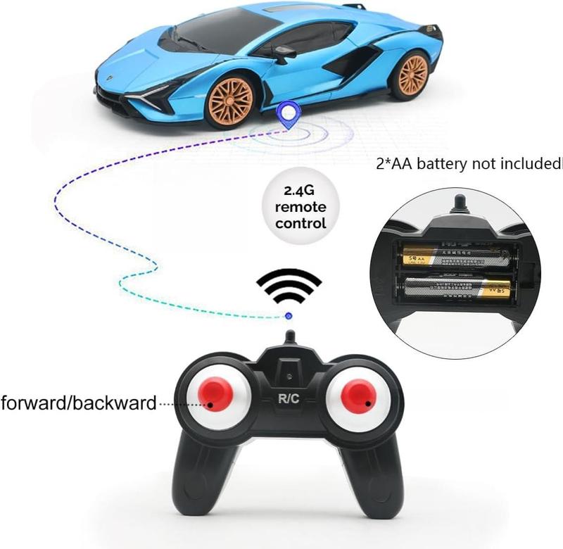 QUN XING Lamborghini Sian FKP 37 1:24 Scale 2.4GHz RC Car Officially Licensed Remote Control Toy for Kids Boys 4-7 Years Birthday Gift