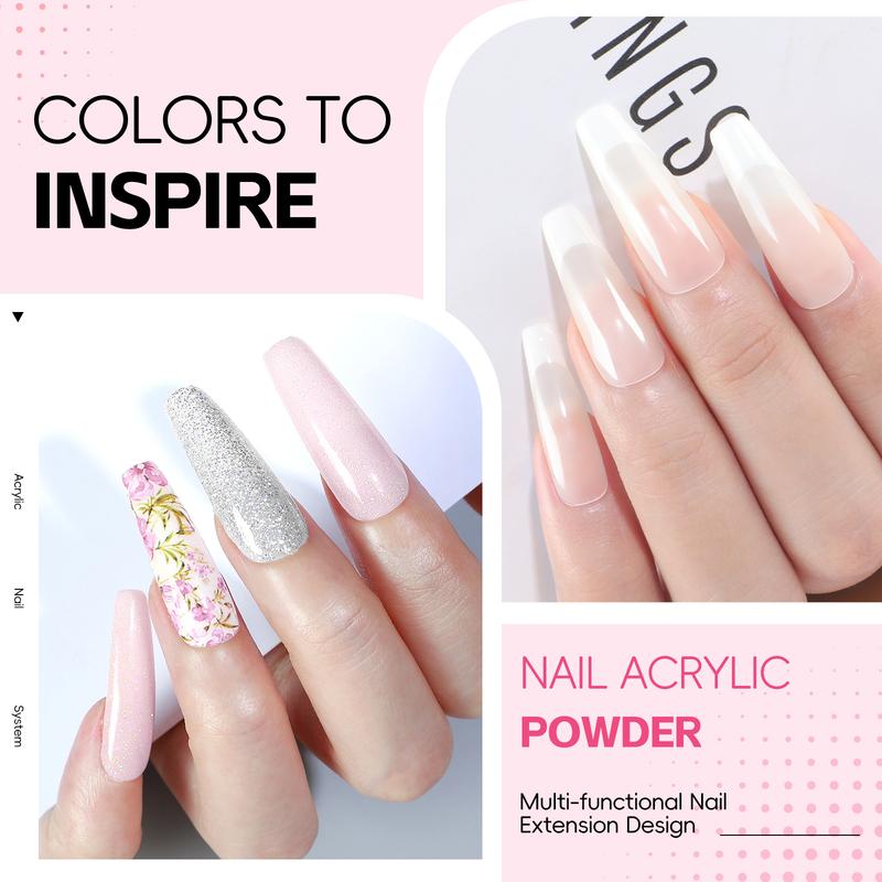 COSCELIA Acrylic Nail Kit for Beginners with Everything Professional Acrylic Powder Drill UV Light Glitter Decoration Set Complete Nail Art Kit for Home Salon Design Youth Friendly